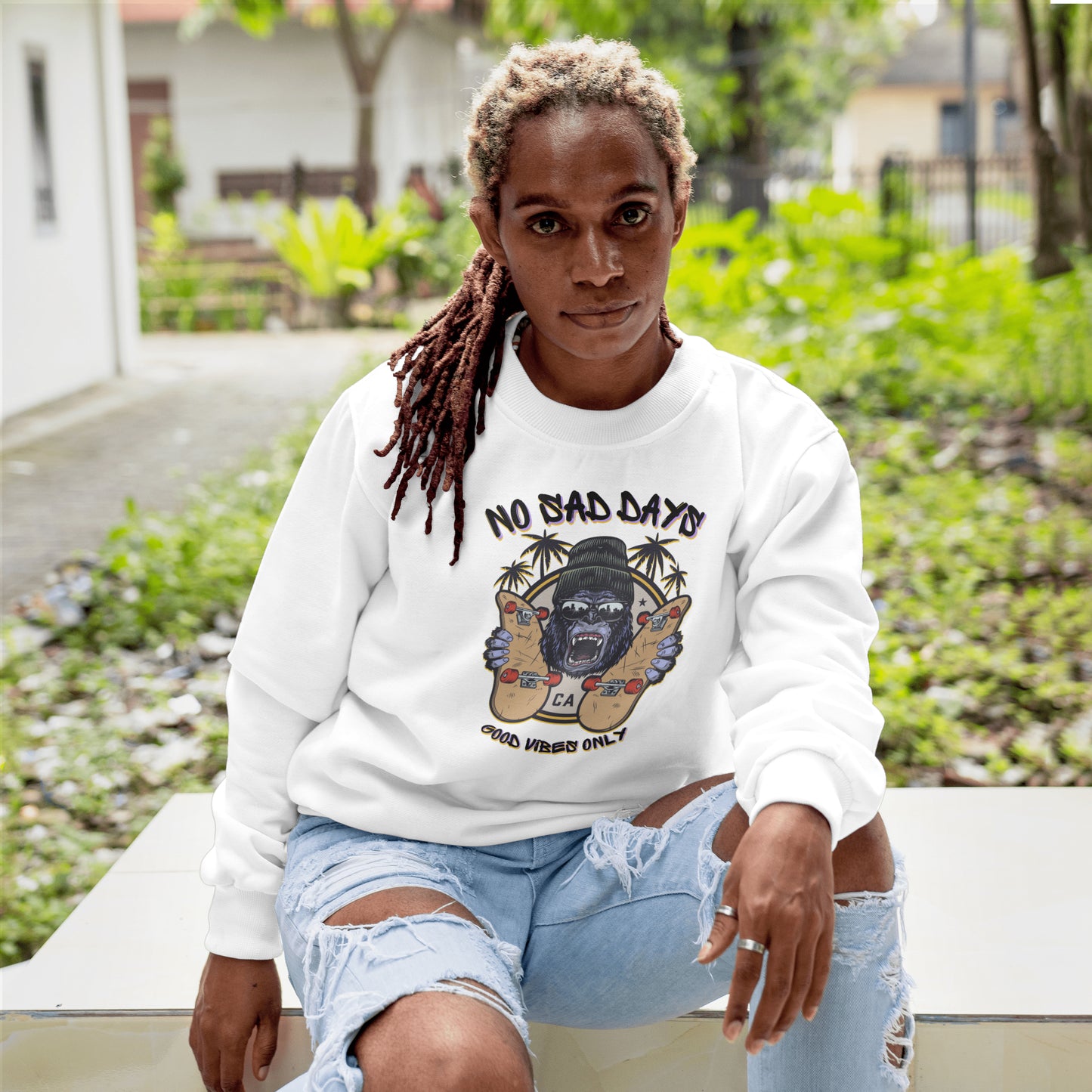 No Sad Days Unisex Heavy Blend™ Crewneck Sweatshirt